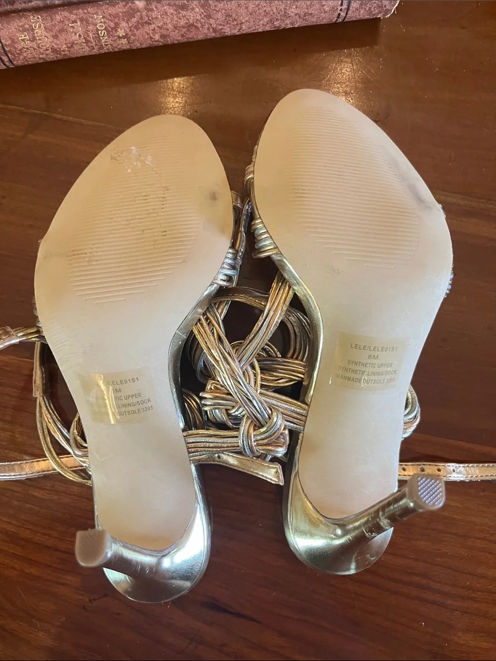Steve Madden Lele Two Tone Metallic Leather Strappy Dress Sandals